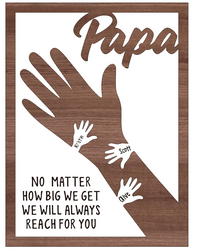 Our Hands United Forever - Personalized Custom Double-Layered Wooden Plaque with Stand - Father's Day Gift for Dad and Grandpa