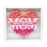 Heartfelt Monogram Flower Shadow Box Gift for Mom