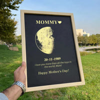 Custom Moon Phase Frame With Text & Date - A Father's Day Commemorative Gift