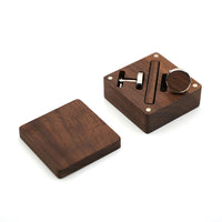 Handmade solid wood box shirt accessories with engraving