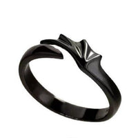 Angel Devil Couple Ring Simple Plain Circle Pair of Rings