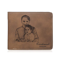 Father's Day gift photo engraved wallet