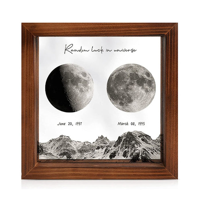 Personalized LED Light Frame with Custom Birth Moon Phases