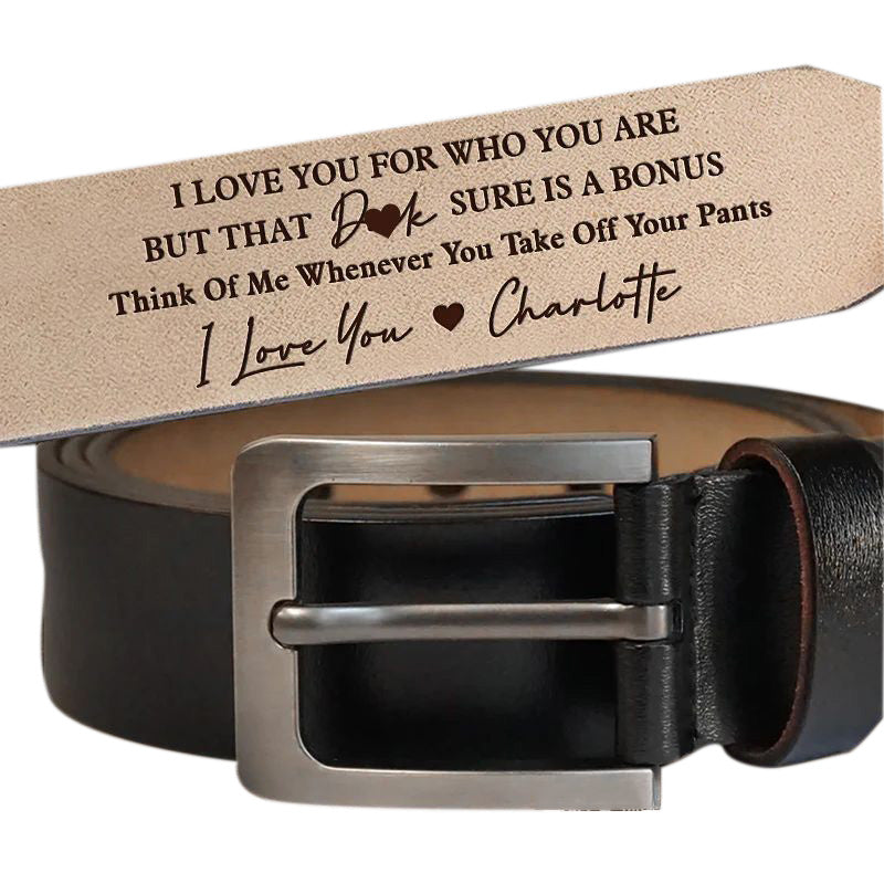 Dad, We Love You - Personalized Engraved Leather Belt