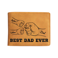 Personalized Multiple card slots leather wallet for Father's Day