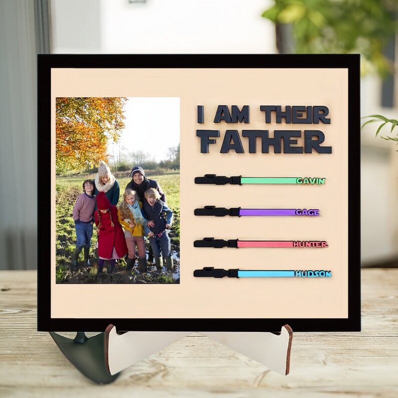 Family Photos Lightsaber Creative Ornaments Father's Day