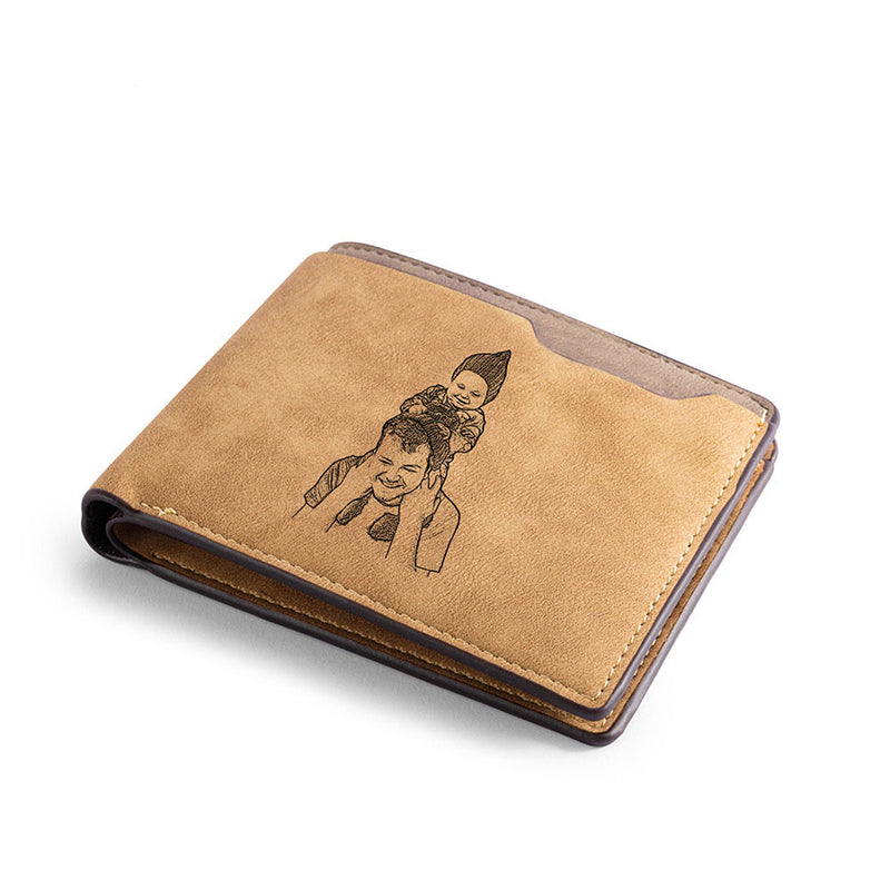 Father's Day gift photo engraved wallet